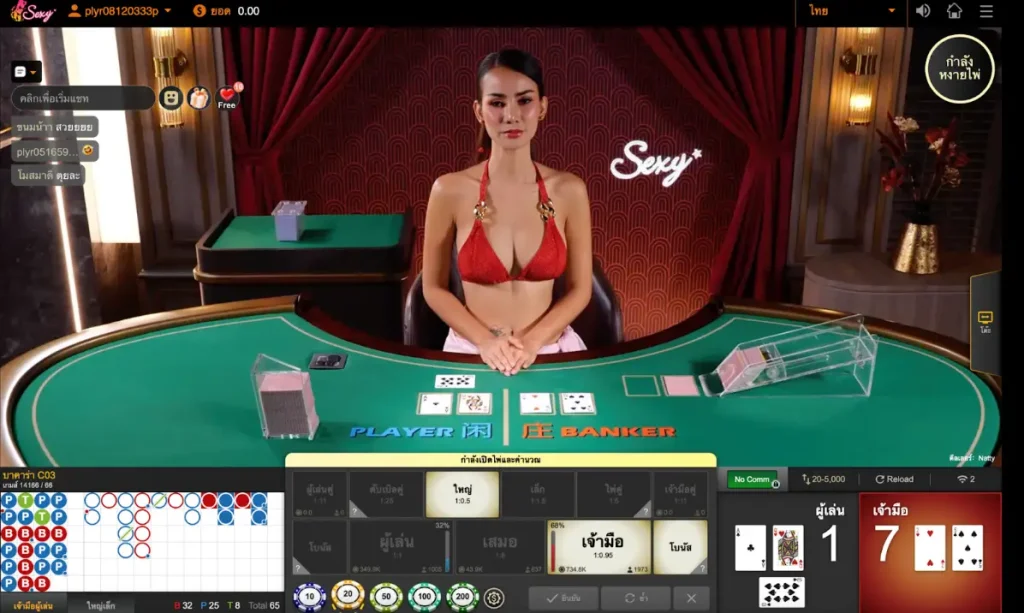 รูปโต๊ะ Sexy บาคาร่าใน UFABET
