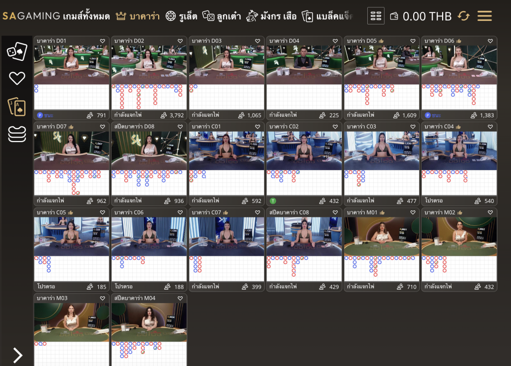 ตัวอย่างเกมเดิมพันออนไลน์ ค่าย SA Gaming ใน UFABET