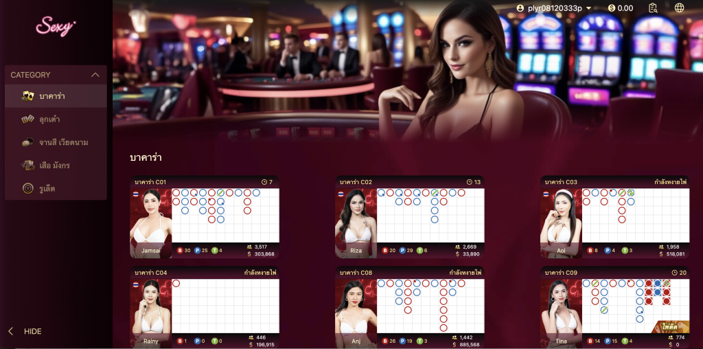 เกมค่าย Sexy Baccarat