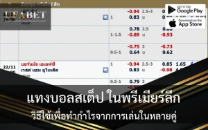 รูปปกเกี่ยวกับ แทงบอลสเต็ป ในพรีเมียร์ลีก: วิธีใช้เพื่อทำกำไรจากการเล่นในหลายคู่