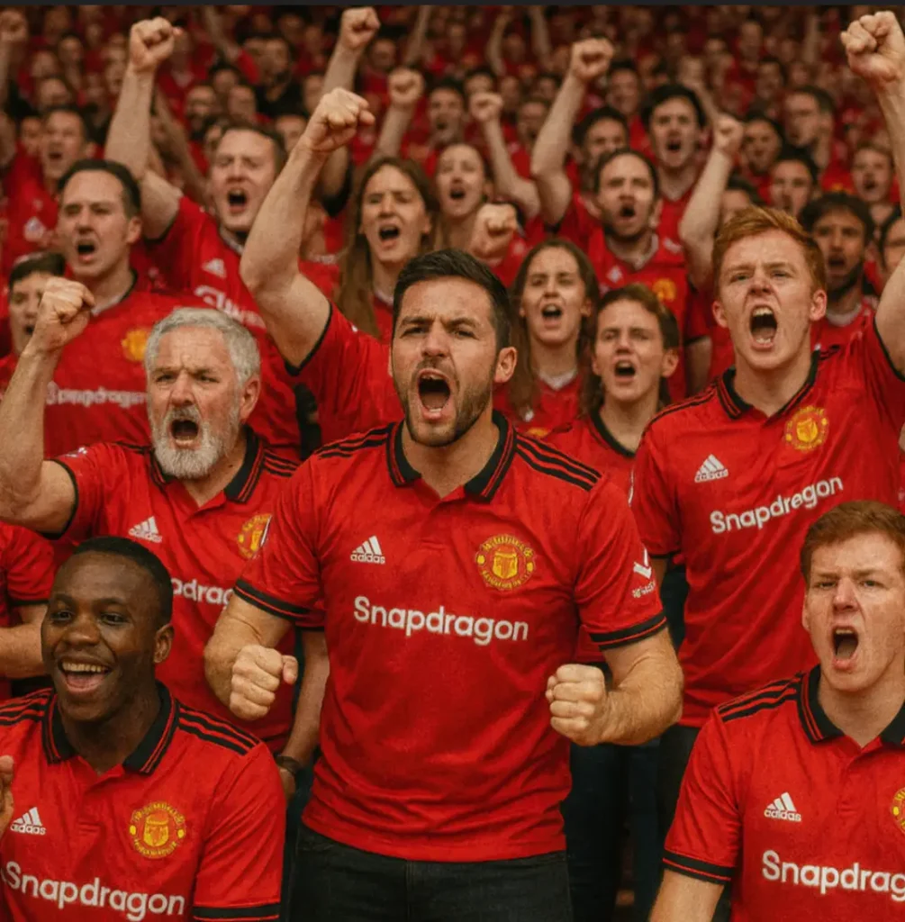 รูปแฟนบอลกำลังเชียร์ฟุตบอลร่วมกัน